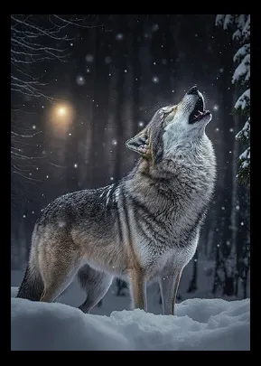 Tavla HD Print Ylande Varg