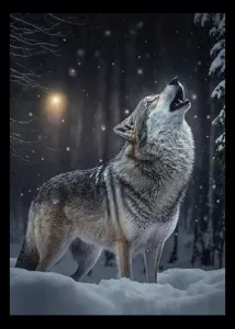 Tavla HD Print Ylande Varg