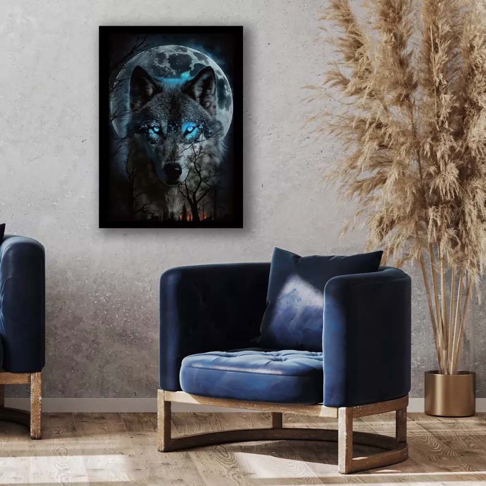 Tavla HD Print Mystisk Varg