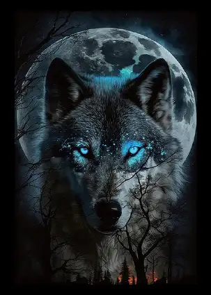 Bilde HD Print Mystisk Ulv