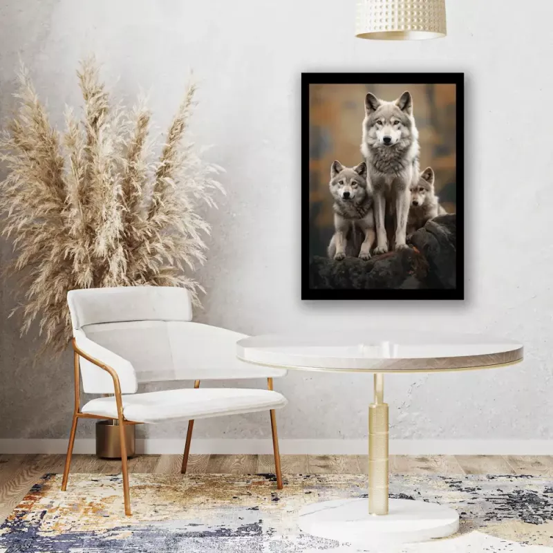 Bilde HD Print Ulv Familj