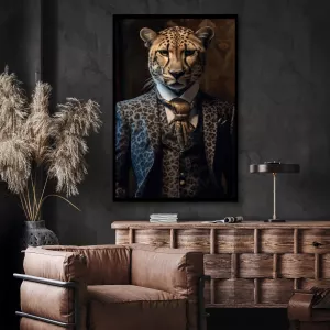 Tavla HD Print Cheetah Suit Portrait
