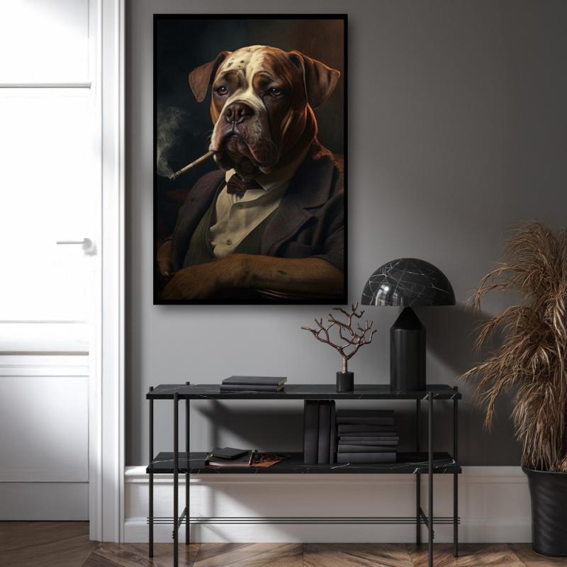 Tavla HD Print Dog Suit Portrait