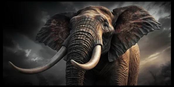 Tavla HD Print Elefant