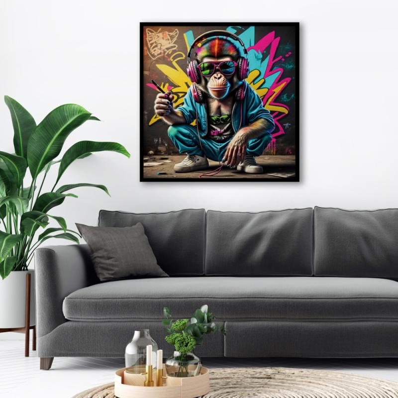 Tavla HD Print Schimpans