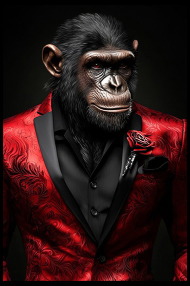 Tavla HD Print Schimpans