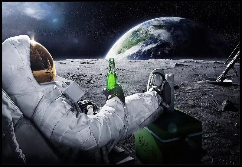 Bilde HD Print Astronaut Beer