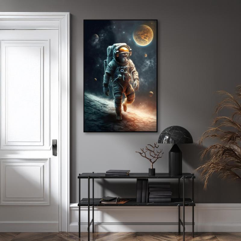 Tavla HD Print Astronaut Monkey