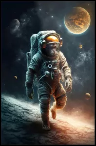 Tavla HD Print Astronaut Monkey