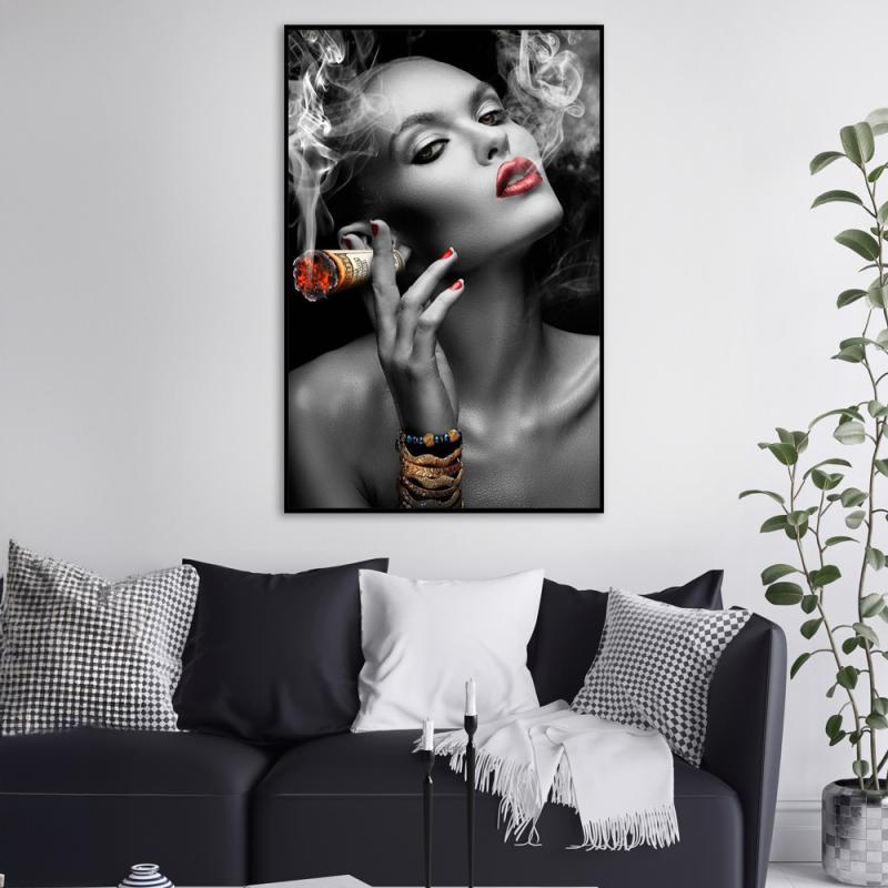 Tavla HD Print Smoking Dollar