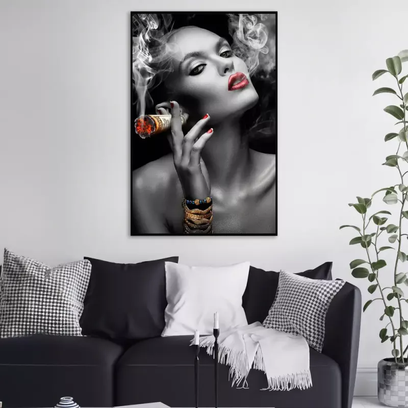 Tavla HD Print Smoking Dollar