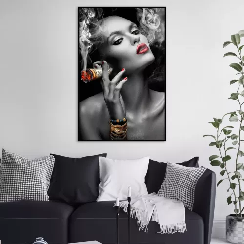 Tavla HD Print Smoking Dollar