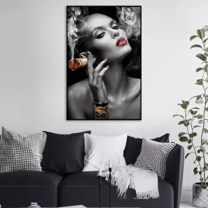 Tavla HD Print Smoking Dollar