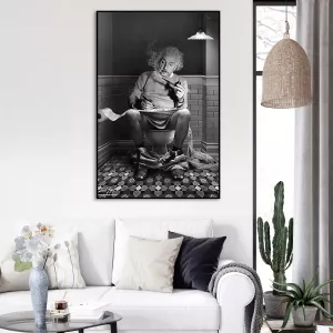 Tavla HD Print Einstein on Toilet