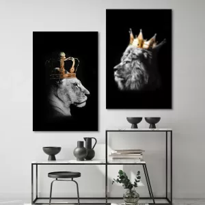 Tavla HD Print Lion Queen