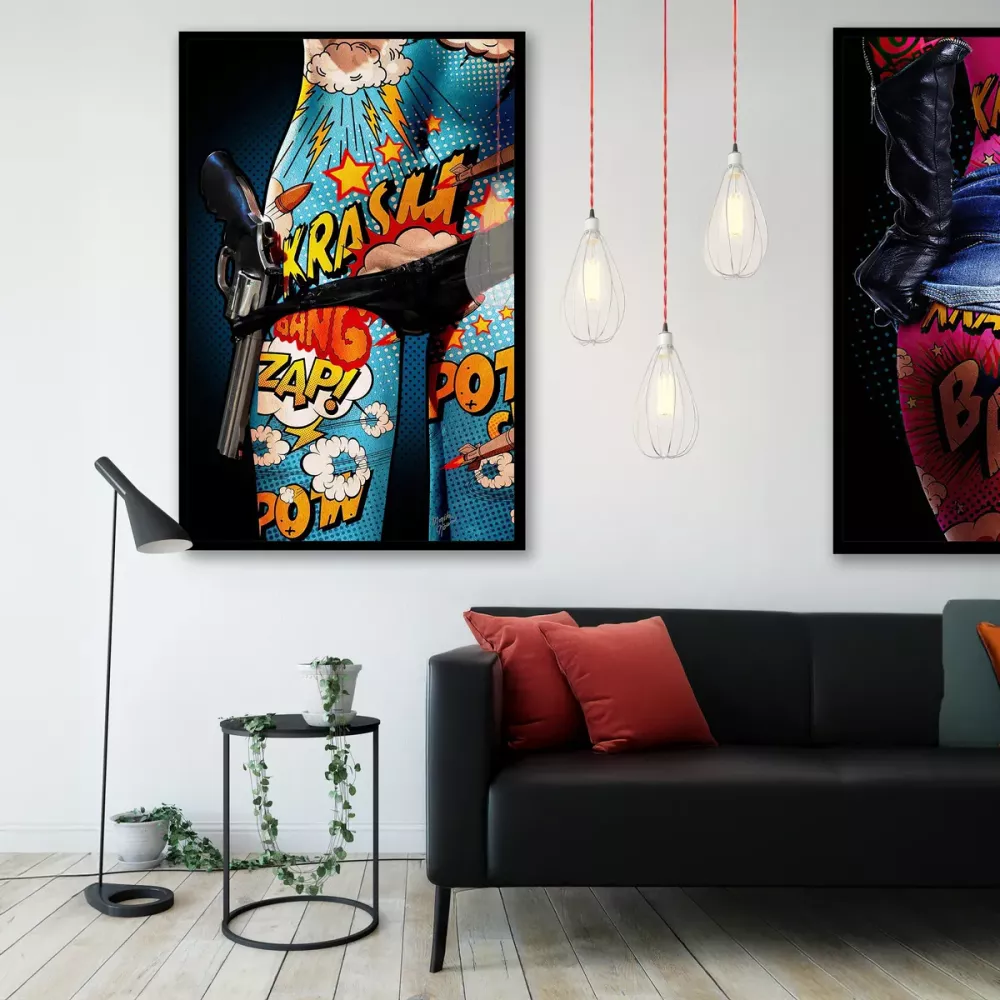 Tavla HD Print Pop Art Gun