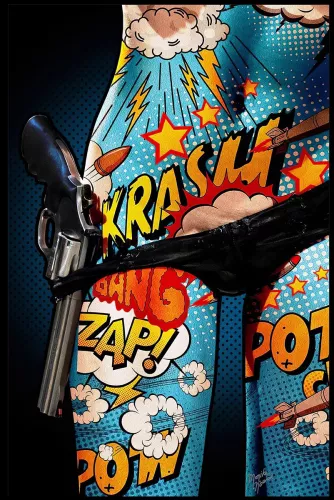 Tavla HD Print Pop Art Gun