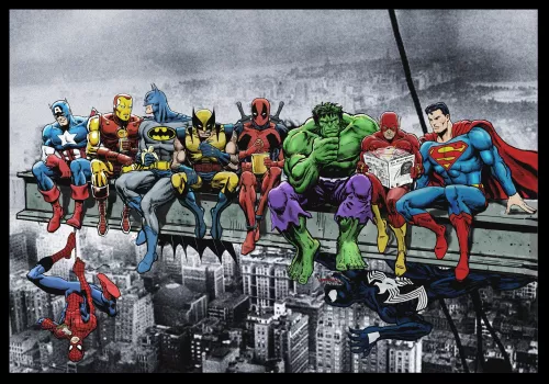 Tavla HD Print Superheroes