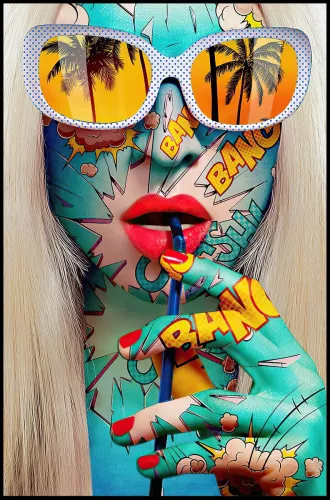 Tavla HD Print Pop Art Bang