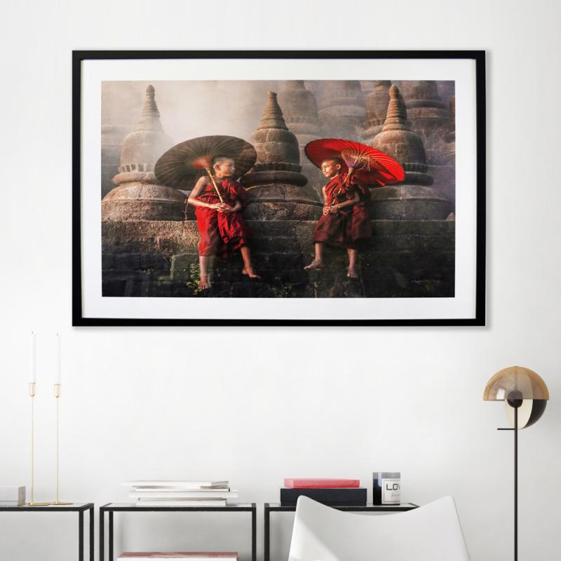 Tavla Plexiglas Tempel Monk