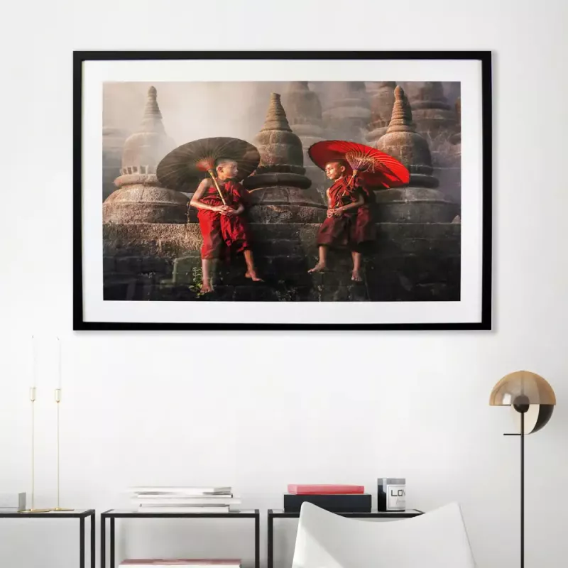 Tavla Plexiglas Tempel Monk