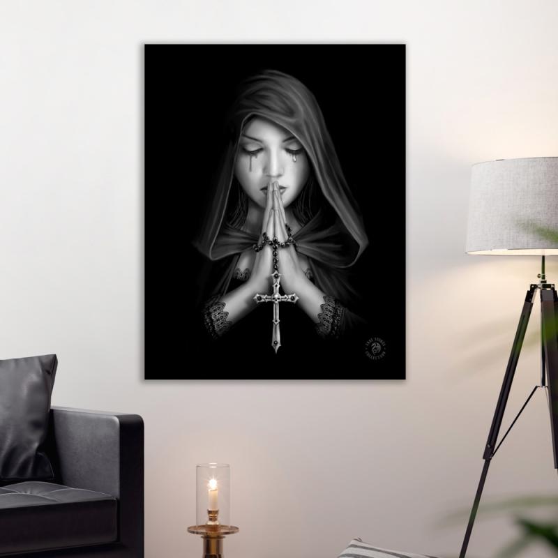 Tavla Canvas Black Prayer