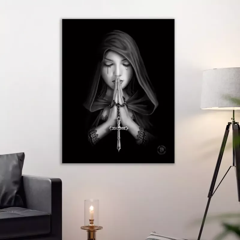 Tavla Canvas Black Prayer