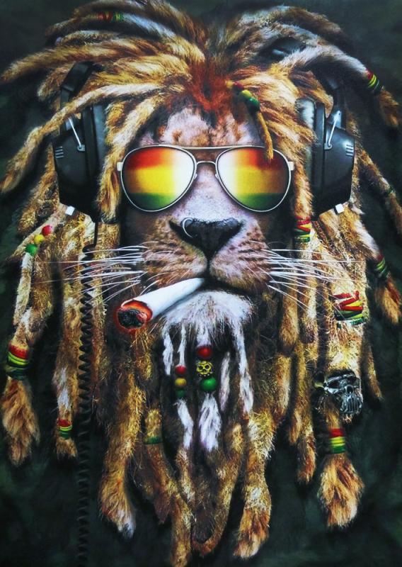 Tavla Canvas Rasta Lion