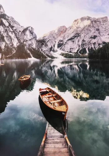 Tavla Canvas Boat in Mountain Lake