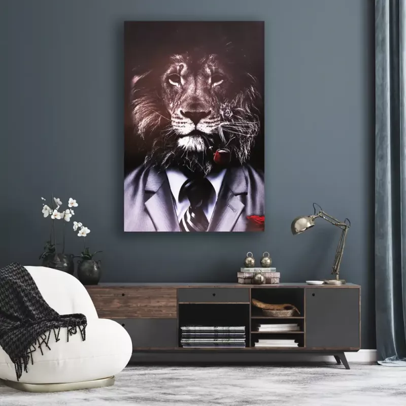 Tavla Canvas Lejon