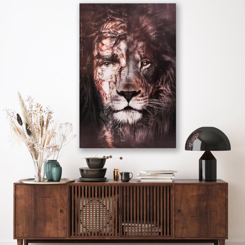 Tavla Canvas Jesus Lejon