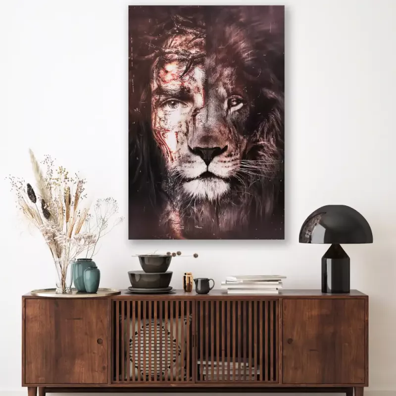Tavla Canvas Jesus Lejon