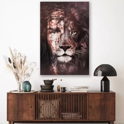 Tavla Canvas Jesus Lejon