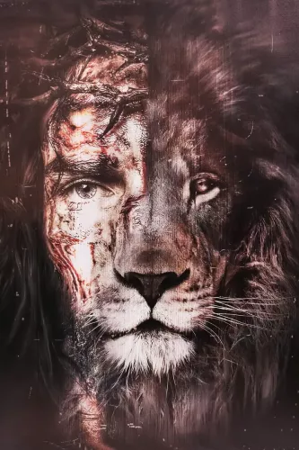 Tavla Canvas Jesus Lejon