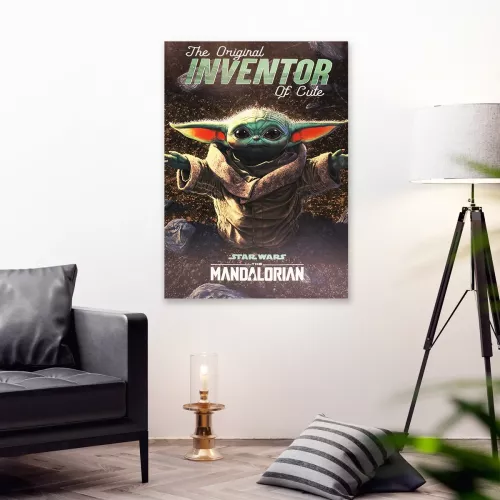 Tavla Canvas Baby Yoda