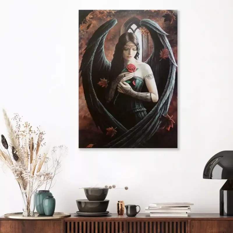 Tavla Canvas Angel with Rose