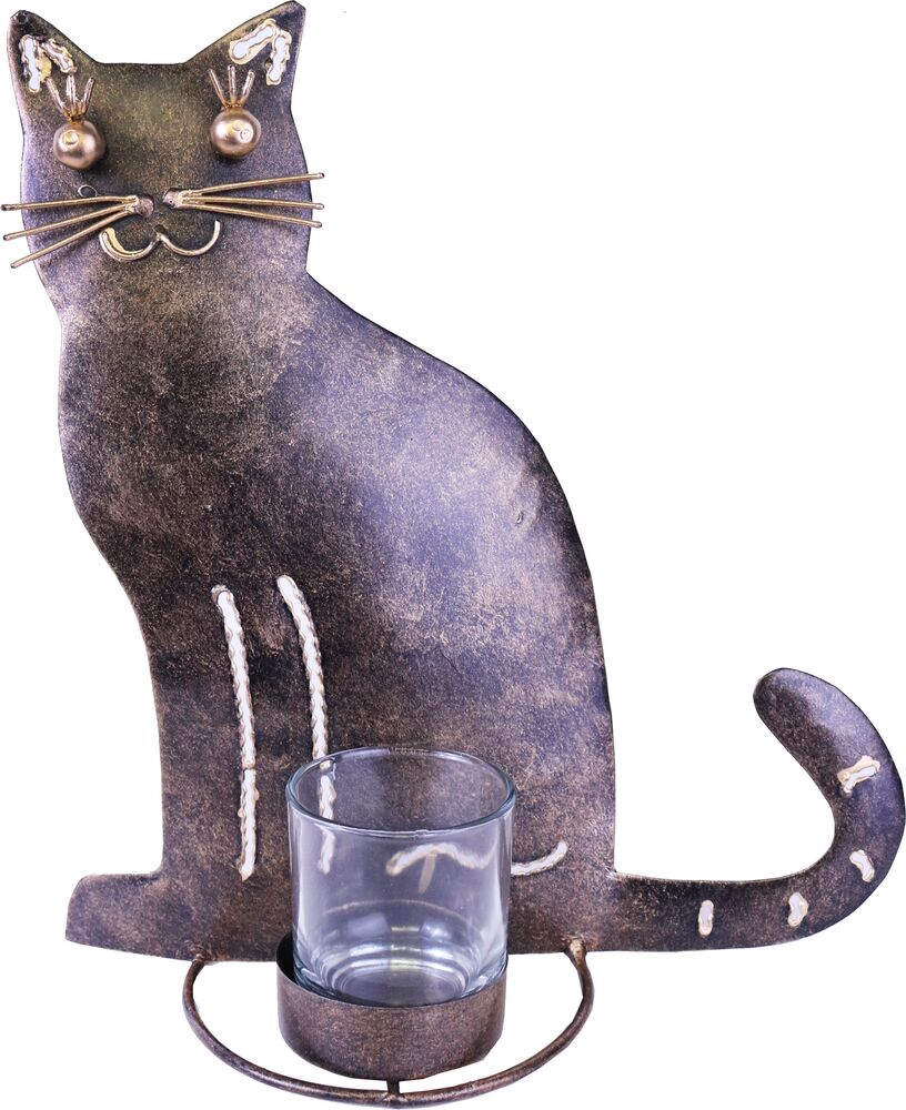 Fin Katt Ljusstake Värmeljus