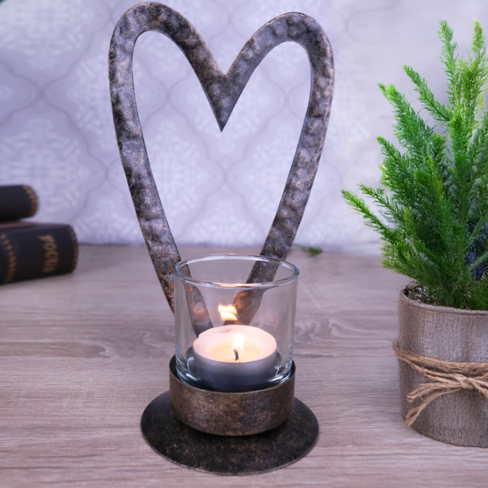 Vacker Hjärta Ljusstake