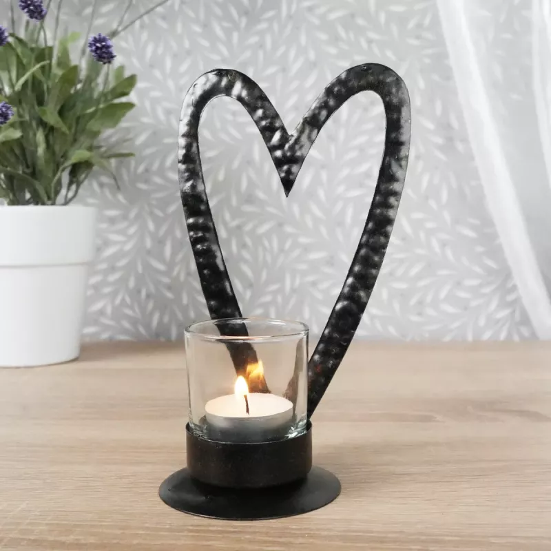 Vakkert Hjerte Lysestake