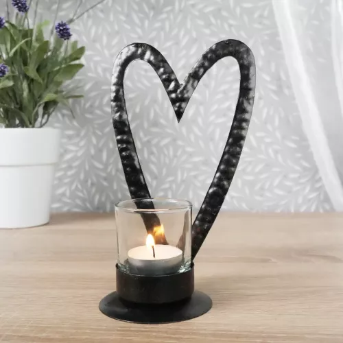 Vacker Hjärta Ljusstake