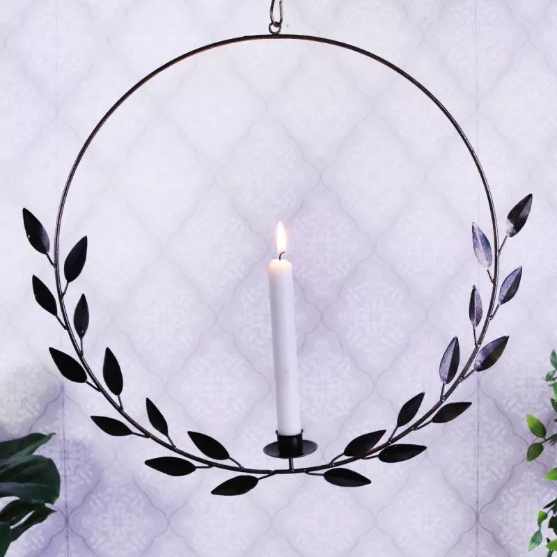 Hengende Sirkel Lysestake Antikklys