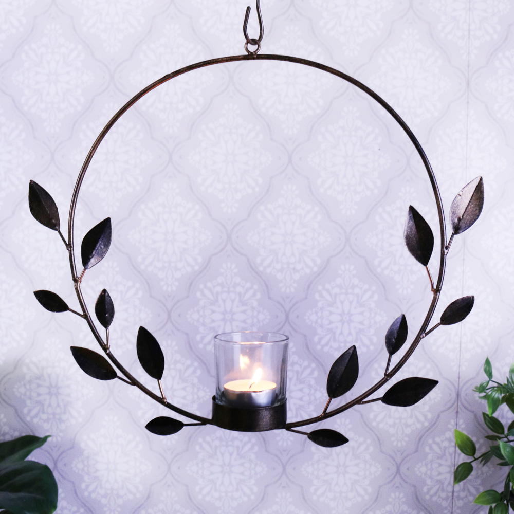 Hängande Cirkel Ljusstake Värmeljus