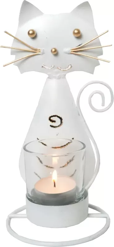 Lysestake Katt Hvit