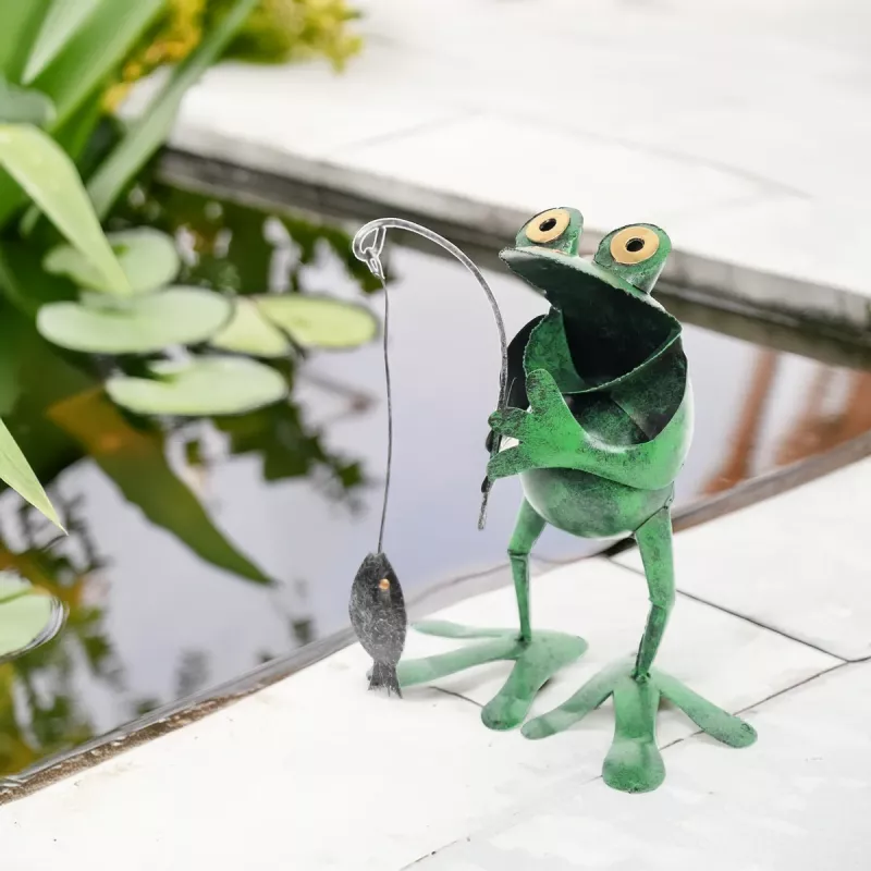Dekorasjon Frosk Fisker
