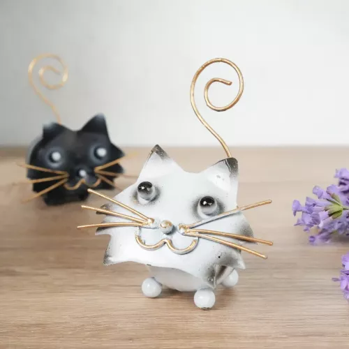 Dekorations Katt Vit