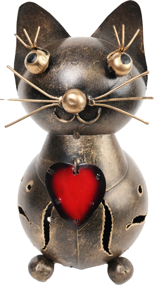 Dekorasjon Katt Hjerte