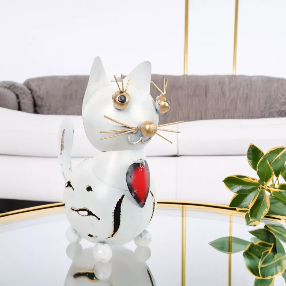 Dekorasjon Katt Hjerte