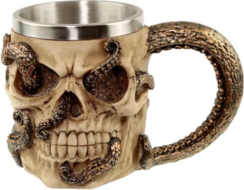 Dödskalle Bägare Bläckfisk