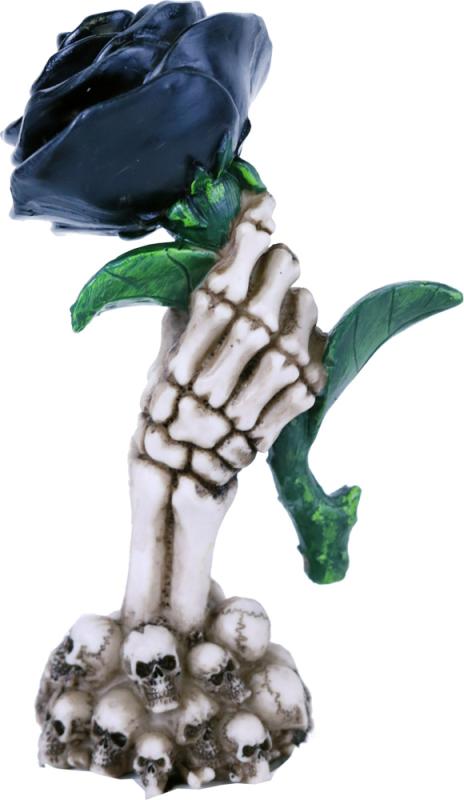 Dödskalle Svart Ros