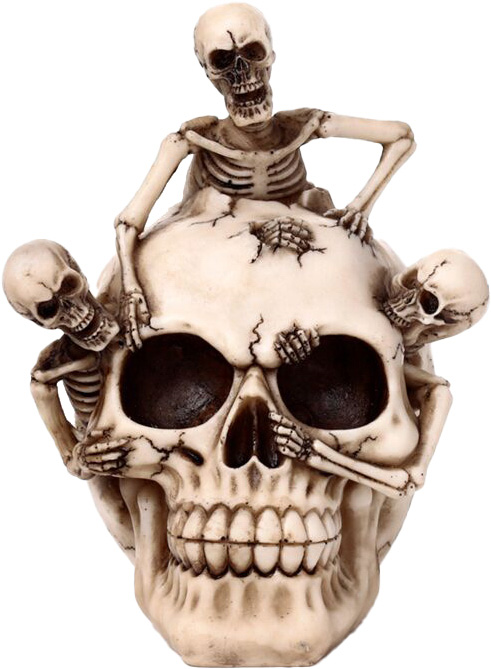 Dödskalle Staty